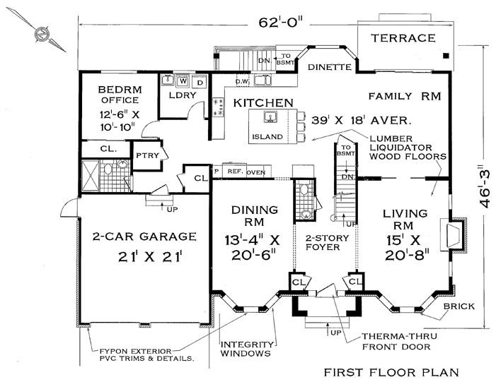  Colonial  House  Plan  with 7 Bedrooms  and 4 5  Baths Plan  4711